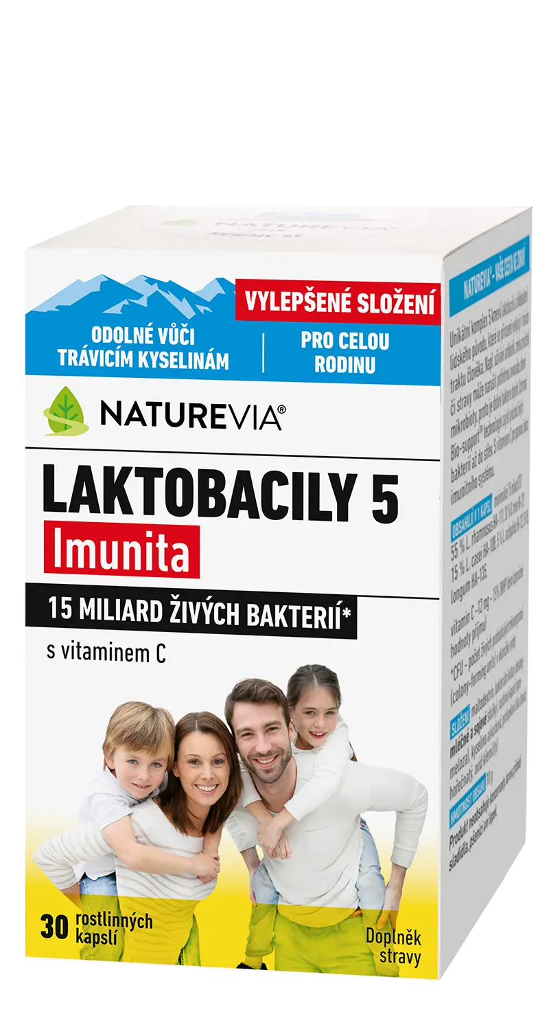 NatureVia Laktobacily 5 Imunita 30 kapslí