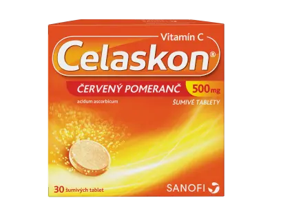 Celaskon Červený pomeranč 500 mg 30 šumivých tablet