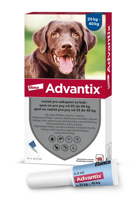 Advantix Spot-on pro psy 25-40 kg 4 x 4 ml