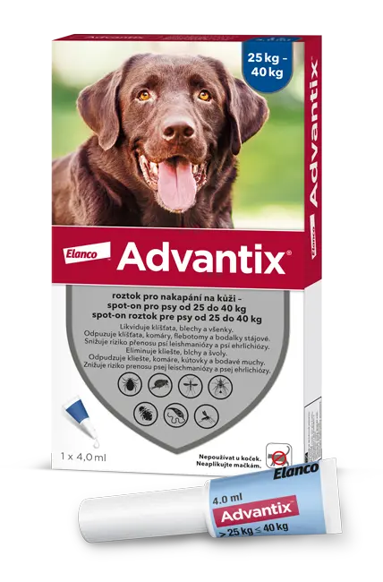 Advantix Spot-on pro psy 25-40 kg 1 x 4 ml