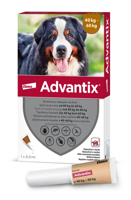 Advantix Spot-on pro psy 40-60 kg 1 x 6 ml