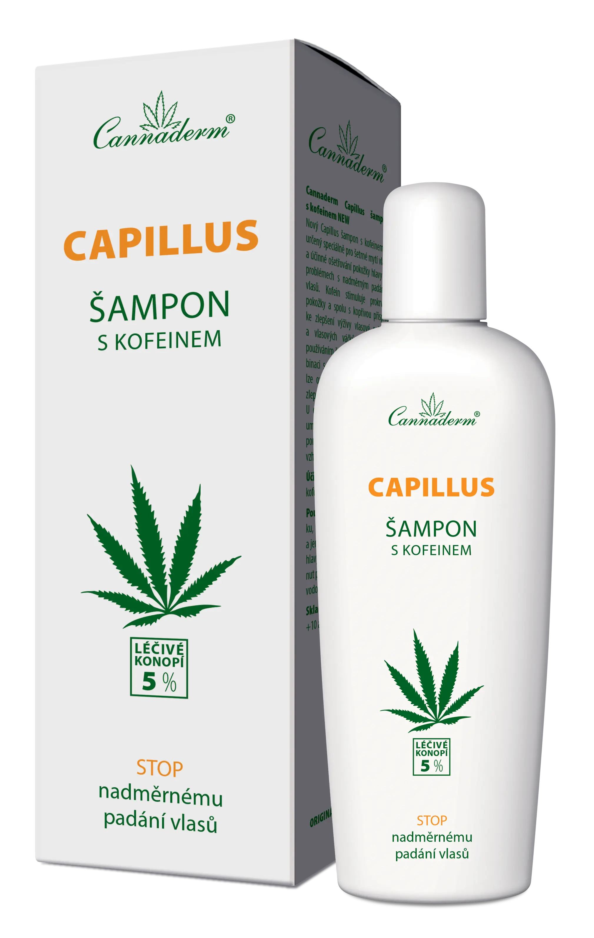 Cannaderm stimulační šampon s kofeinem Capillus 150 ml