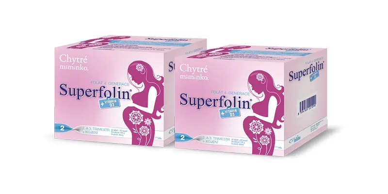 Chytré miminko 2x superfolin 2 MAMA tbl.60 + cps.60