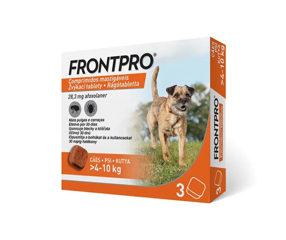 Frontpro 28,3 mg 4 - 10 kg žvýkací 3 tbl