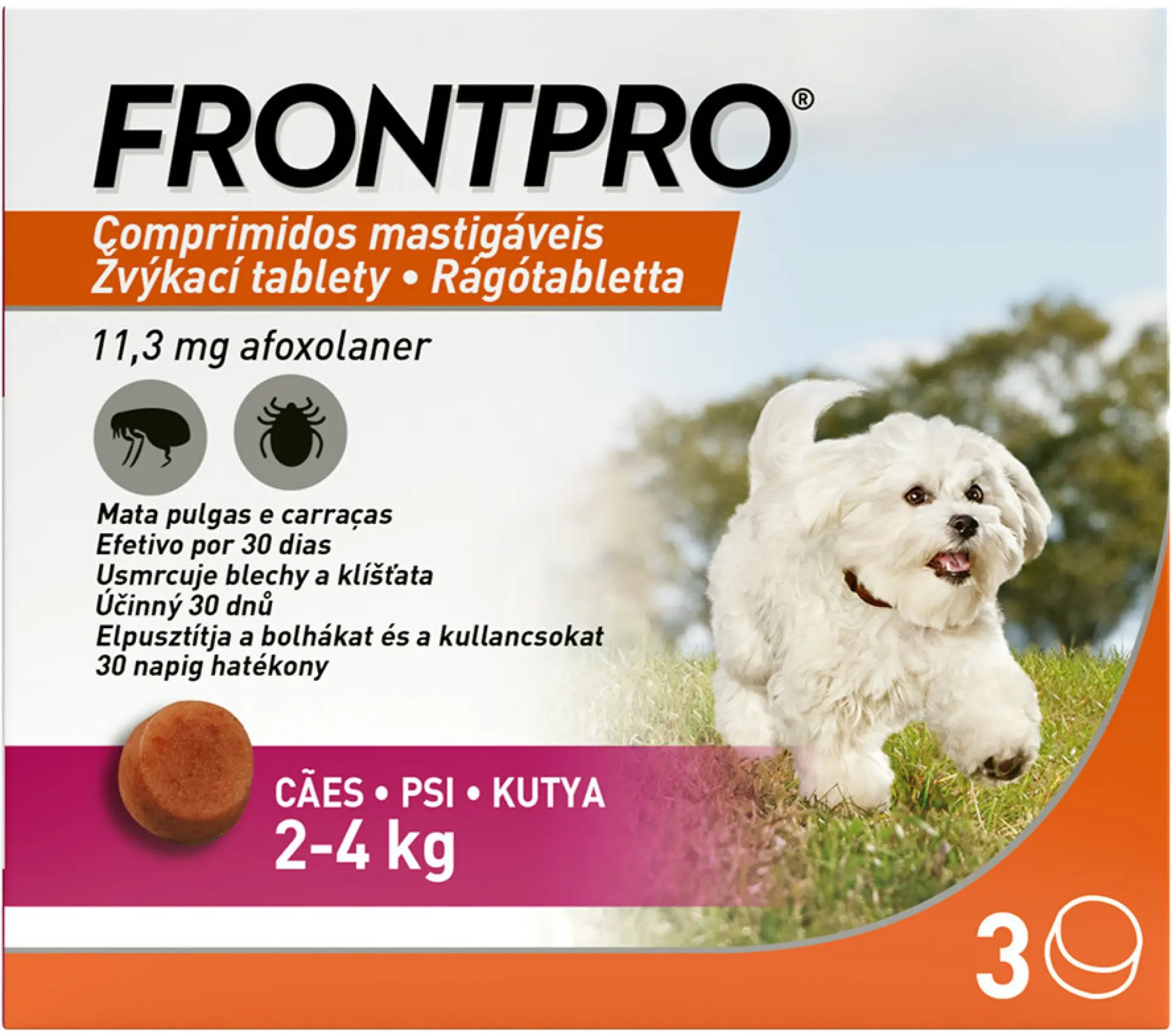 Frontpro 11,3 mg 2-4kg žvýkací 3 tbl