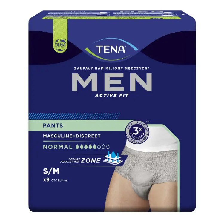 TENA Men Pants Normal Grey S/M 9 ks