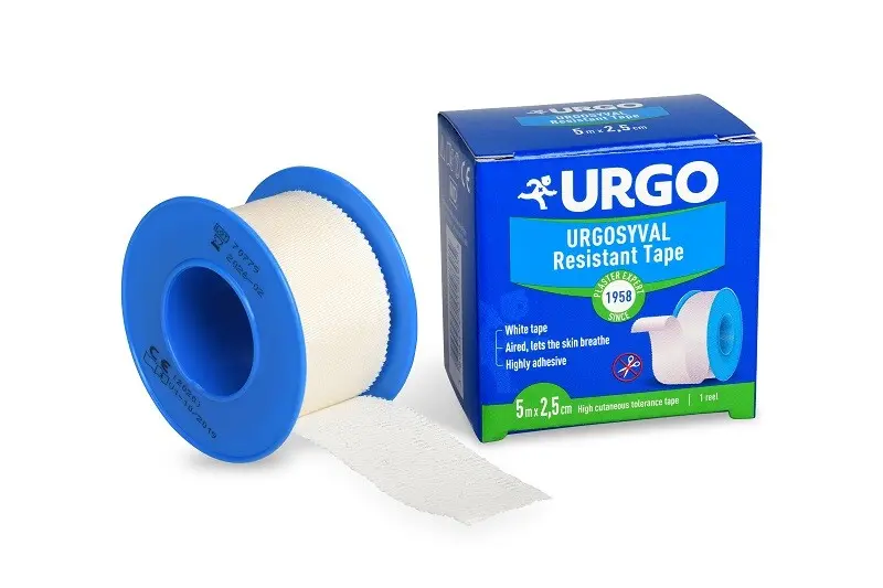 Urgo Syval Textilní náplast bílá 2,5 cm x 5 m