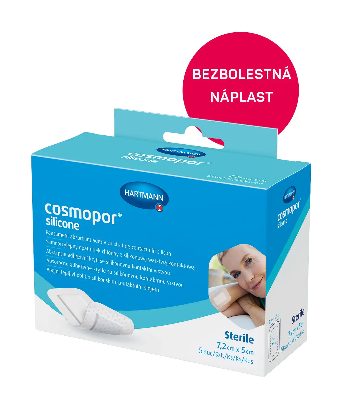 Cosmopor Silicone 7.2x5 cm 5ks