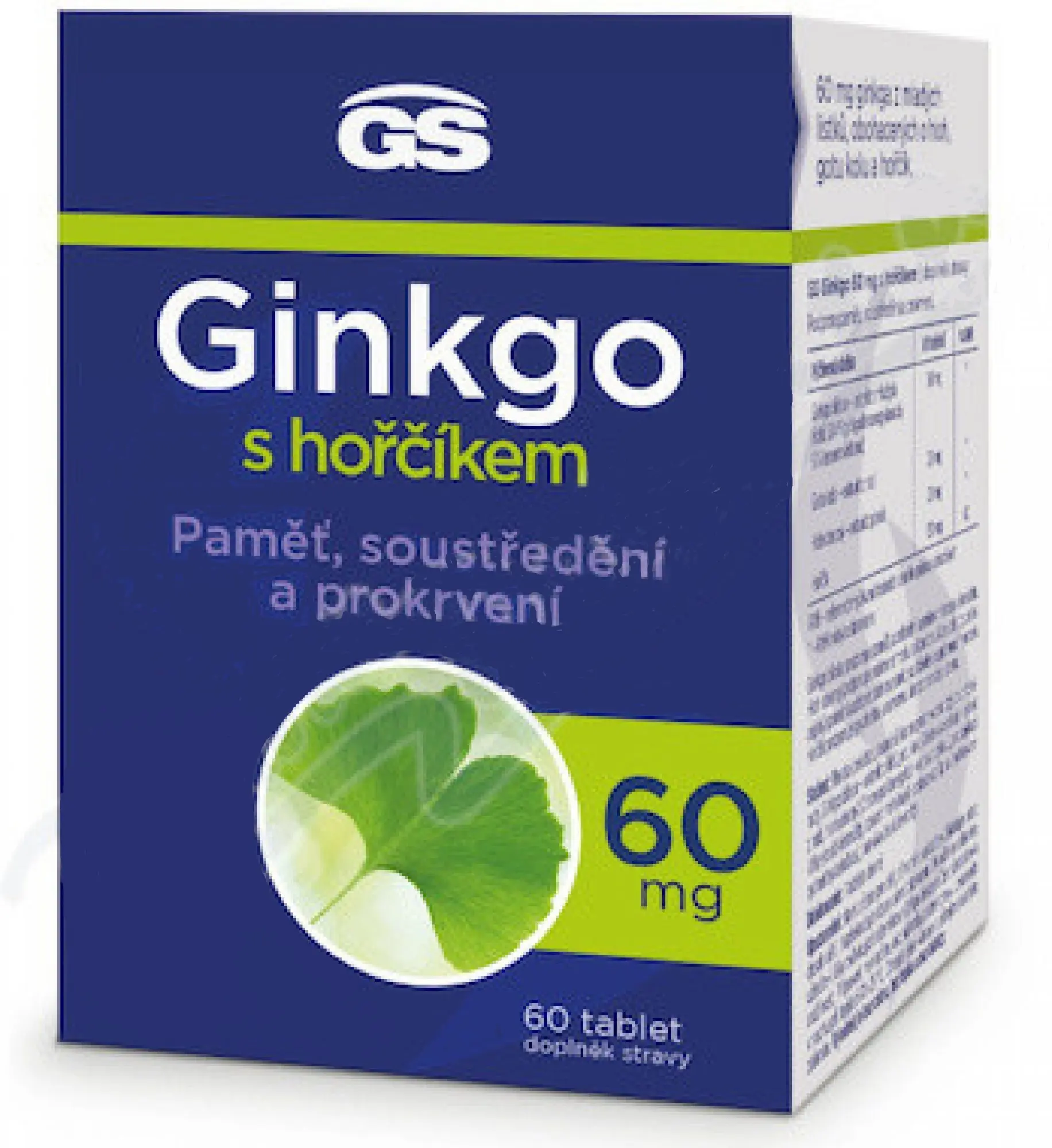 GS Ginkgo 60mg s hořčíkem 60 tablet