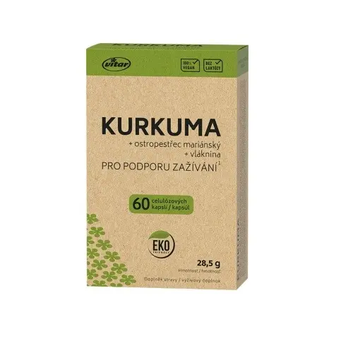 Vitar Kurkuma+ostropestřec EKO 60 kapslí