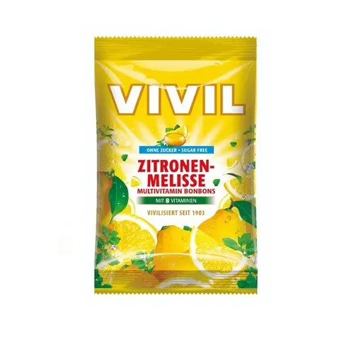 Vivil Multivitamin citron-meduňka + 8 vitaminů bez cukru 120 g