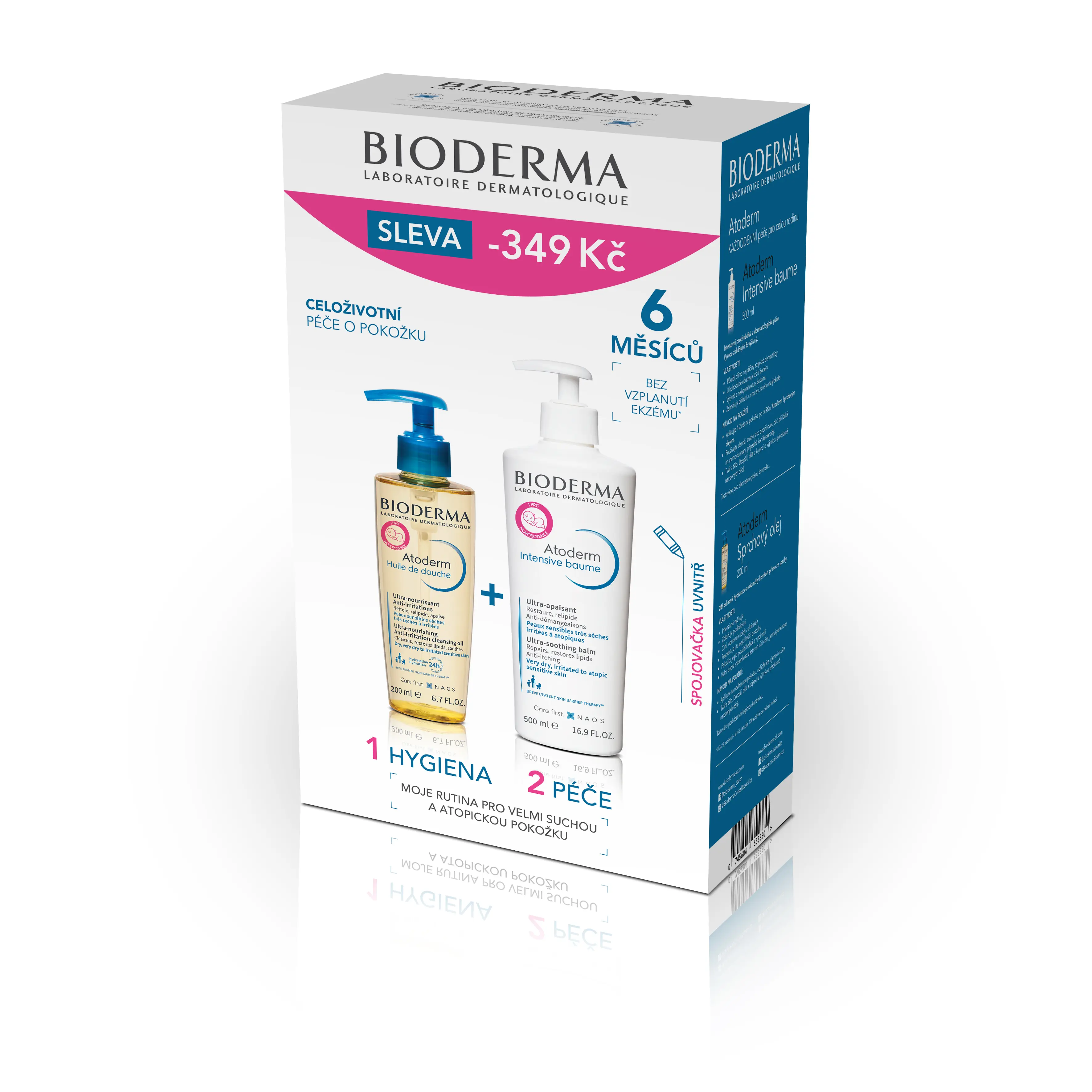 BIODERMA Atoderm Sprchový olej 200 ml + Atoderm Intensive baume 500 ml ...