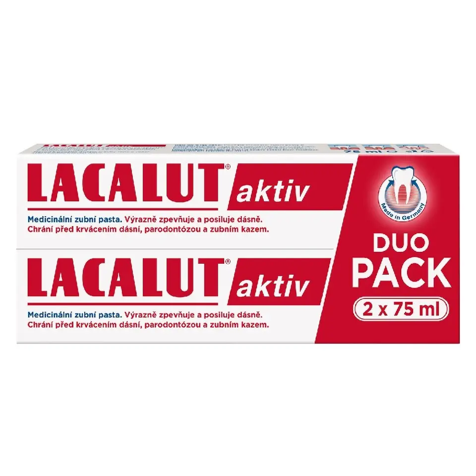 Lacalut Aktiv zubní pasta 2 x 75 ml