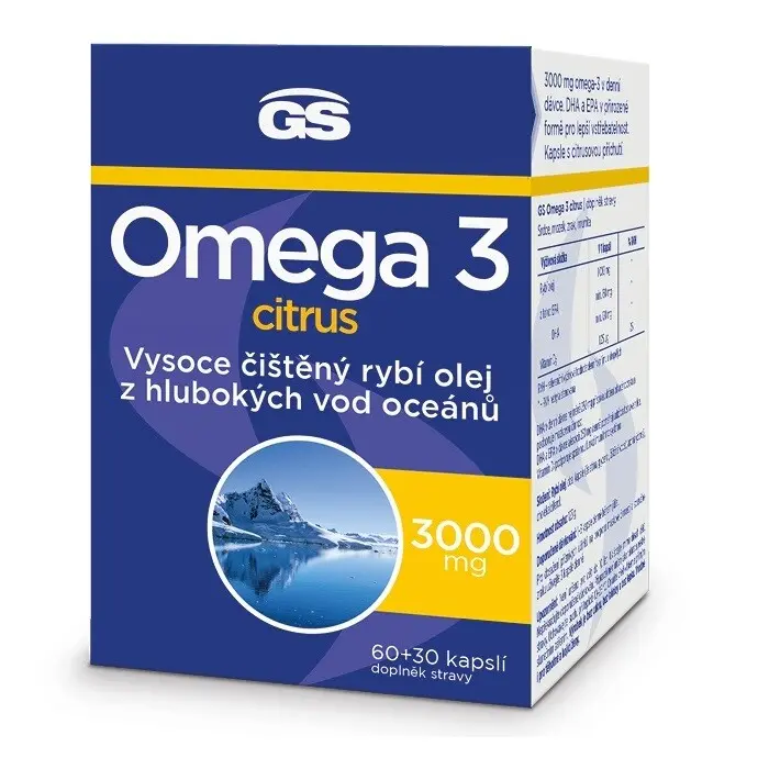 GS Omega 3 Citrus 60+30 kapslí