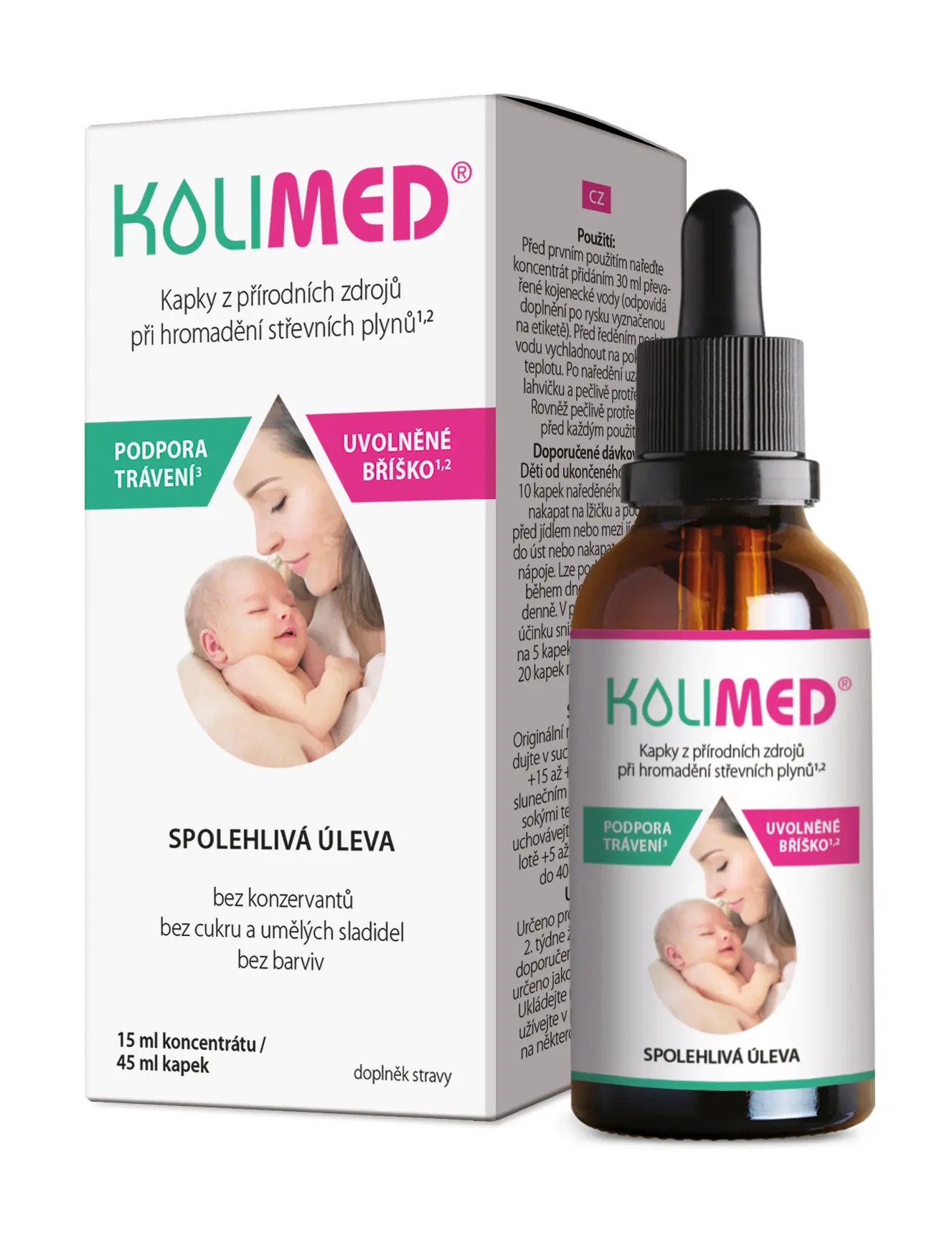 KoliMed 15 ml koncentrátu 45 ml kapek