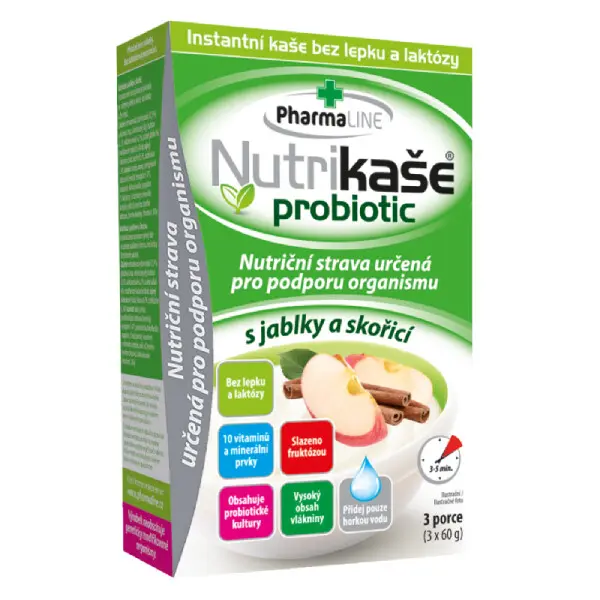 Nutrikaše probiotic s jablky a skořicí 3 x 60 g