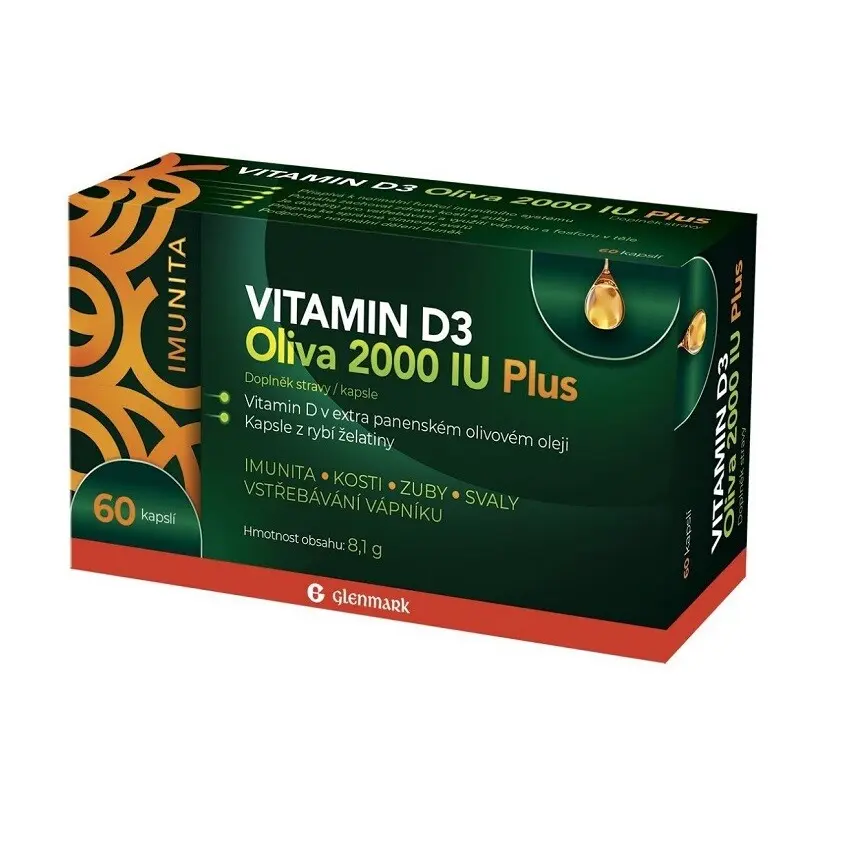 Vitamin D3 Oliva Plus 2000 IU 60 kapslí
