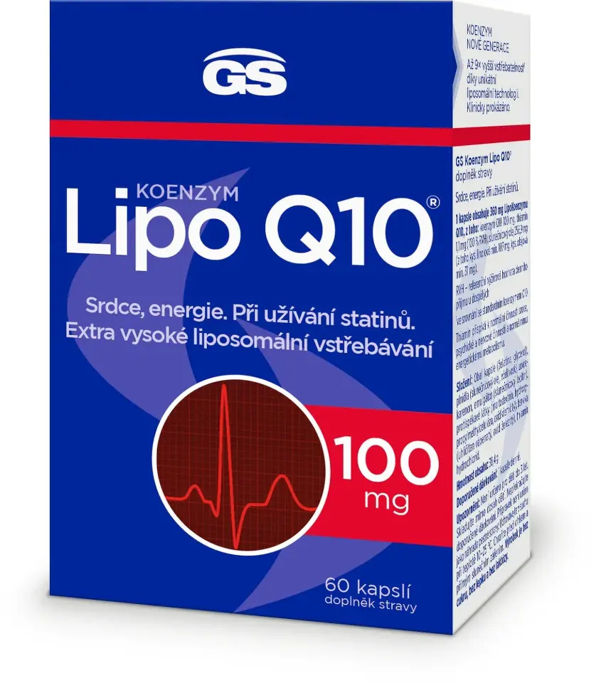 GS Koenzym Lipo Q10 100 mg, 60 kapslí