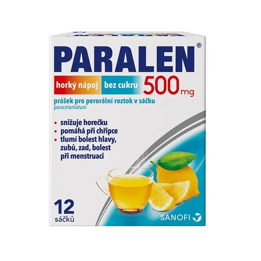 PARALEN HORKÝ NÁPOJ BEZ CUKRU POR 500MG POR PLV SOL SCC 12