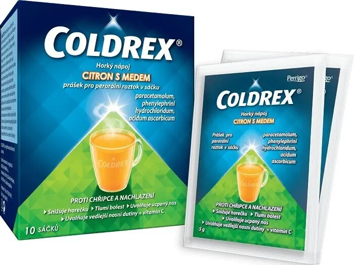 COLDREX HORKÝ NÁPOJ CITRON S MEDEM POR 750MG/10MG/60MG POR PLV SOL SCC 10 I