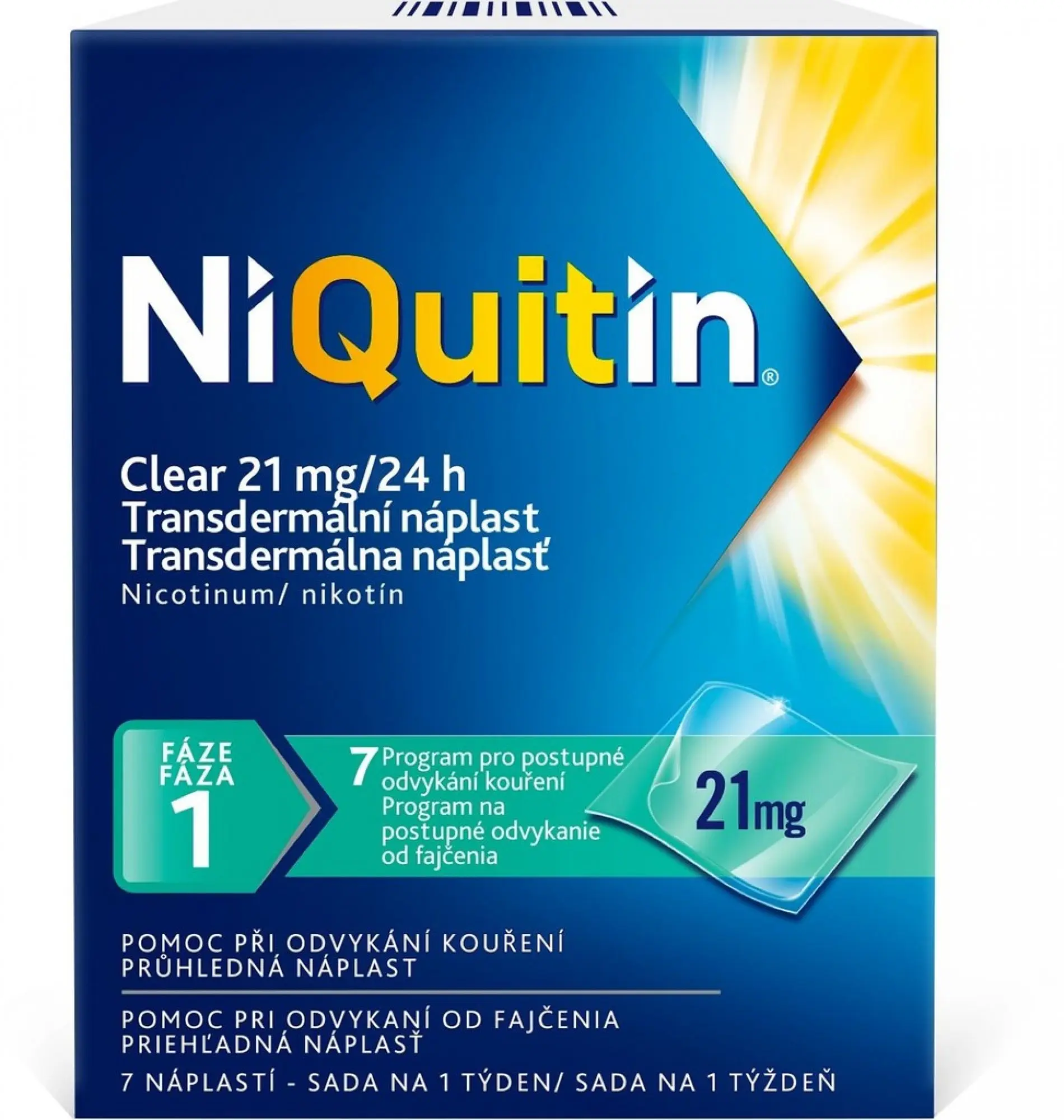 Niquitin Clear 21mg tdr.emp. 7ks