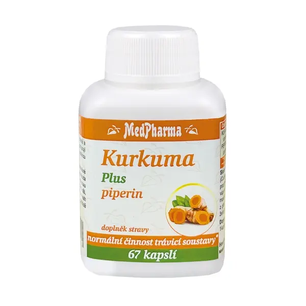 MedPharma Kurkuma Plus piperin 67 kapslí