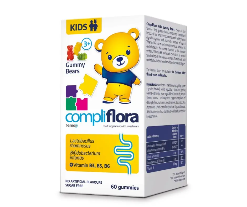 Compliflora KIDS želatinoví medvídci s vitamínem B od 3let 60 ks