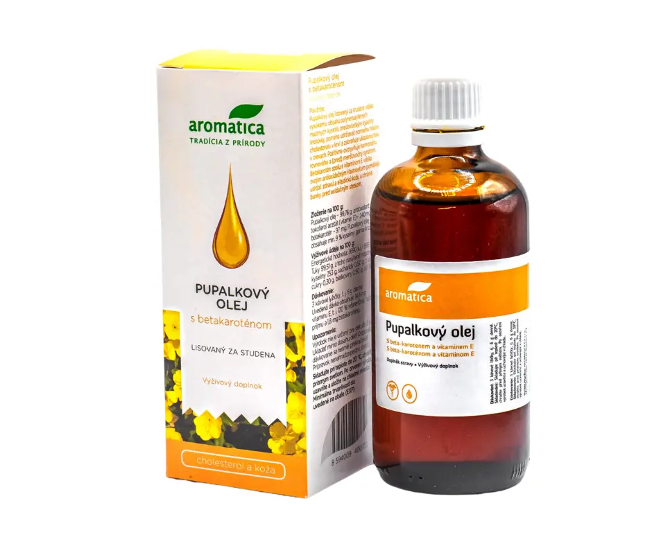 Aromatica Pupalkový olej s betakarotenem a vitamínem E 100 ml