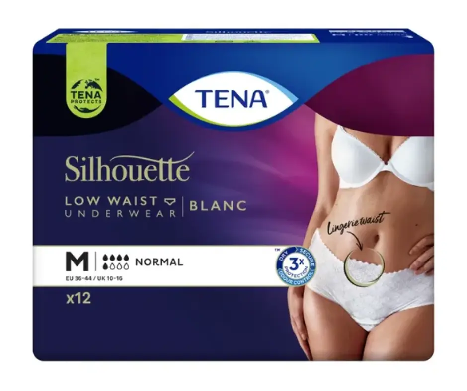 Tena Silhouette Normal Low Waist Blanc M 12 ks