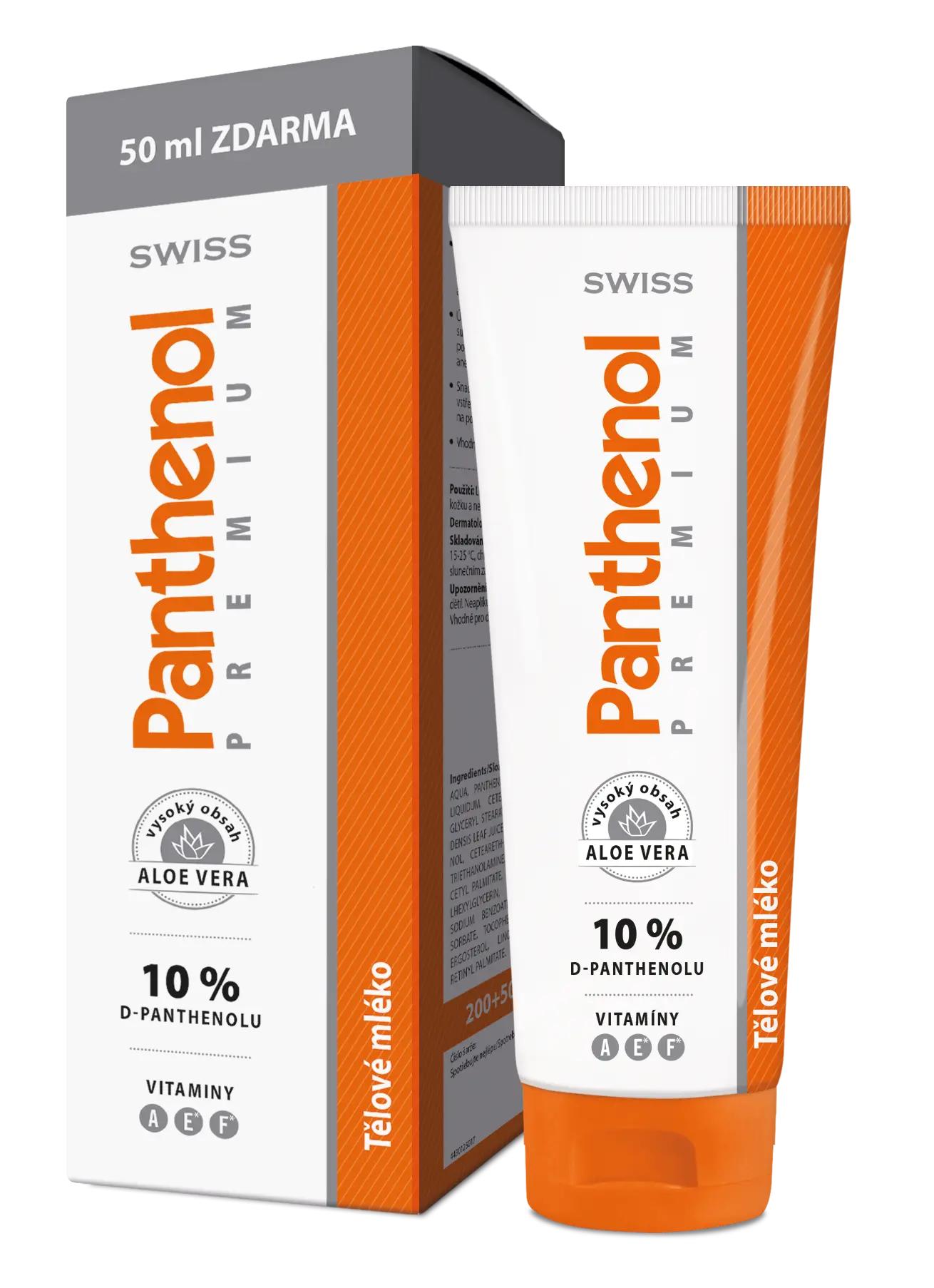 Swiss Panthenol 10% Premium tělové mléko 250 ml