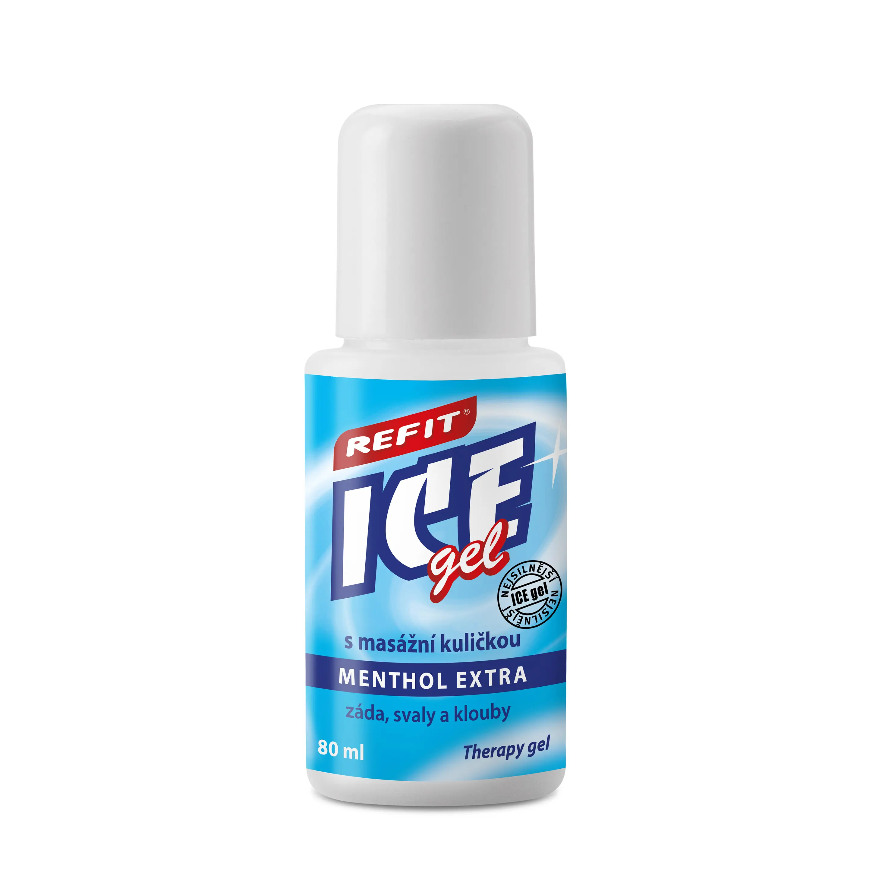 Refit Ice gel roll-on Menthol 2.5% na záda 80 ml