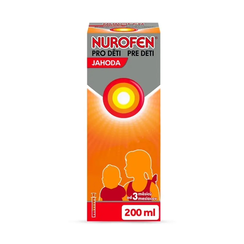 Nurofen pro děti Jahoda 20mg/ml perorální SUS 200 ml II