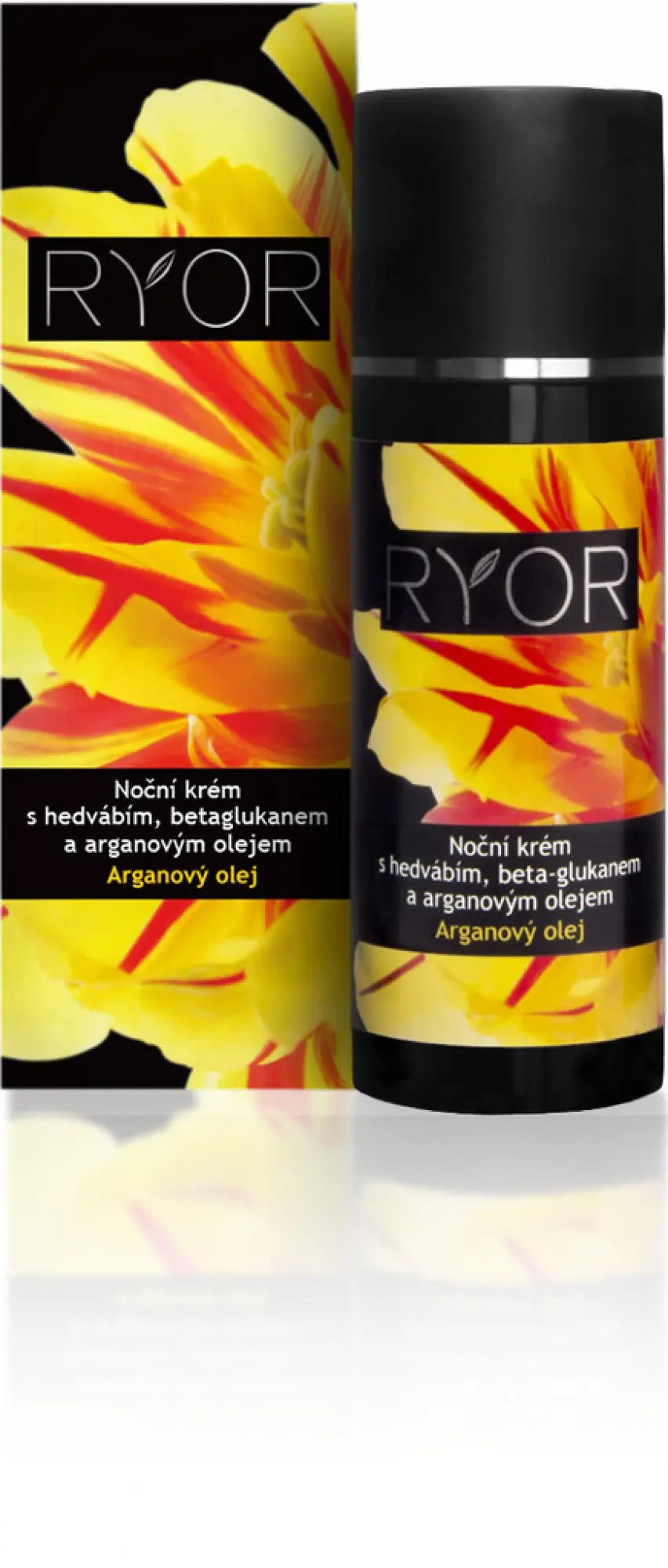 Ryor Argan noční krém s hedvábím beta-glukanem a arganovým olejem 50 ml