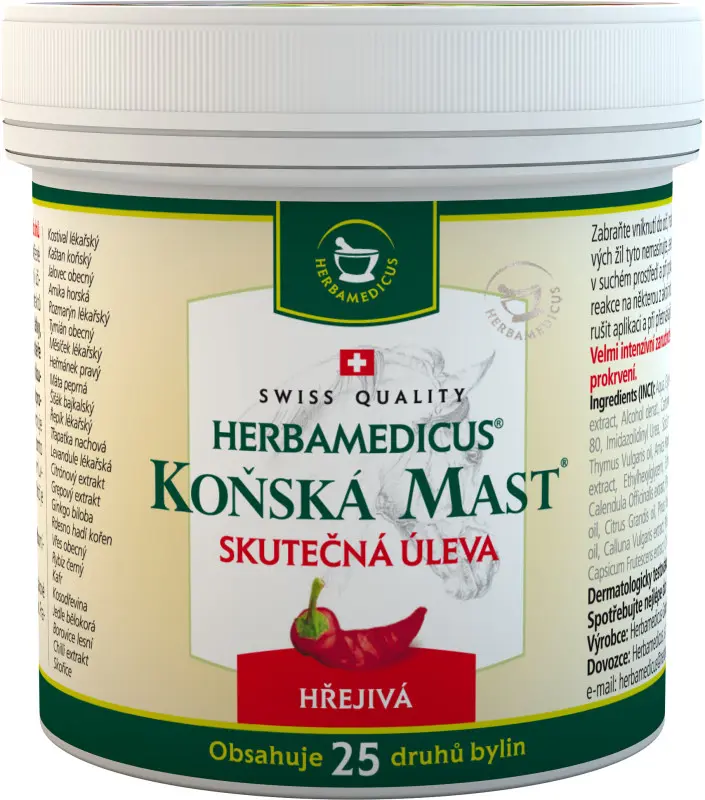 Herbamedicus koňská mast hřejivá 500 ml