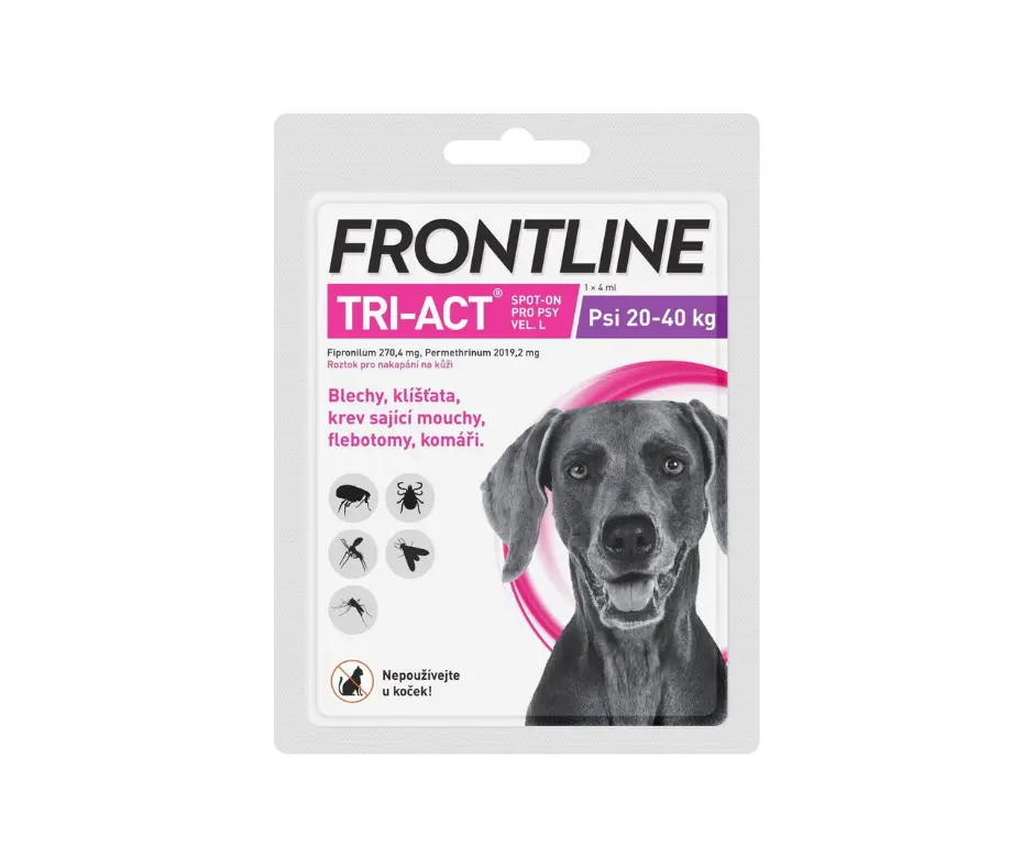 Frontline Tri-Act Spot-on pro psy L 20-40 kg 4 ml