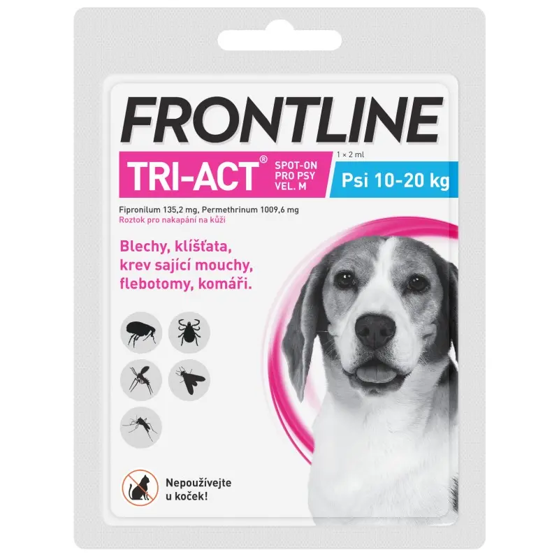 Frontline Tri-Act Spot-on pro psy M 10-20 kg 2 ml