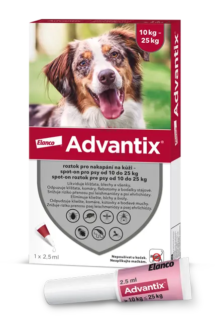 Advantix Spot-on pro psy 10-25 kg 1 x 2,5 ml