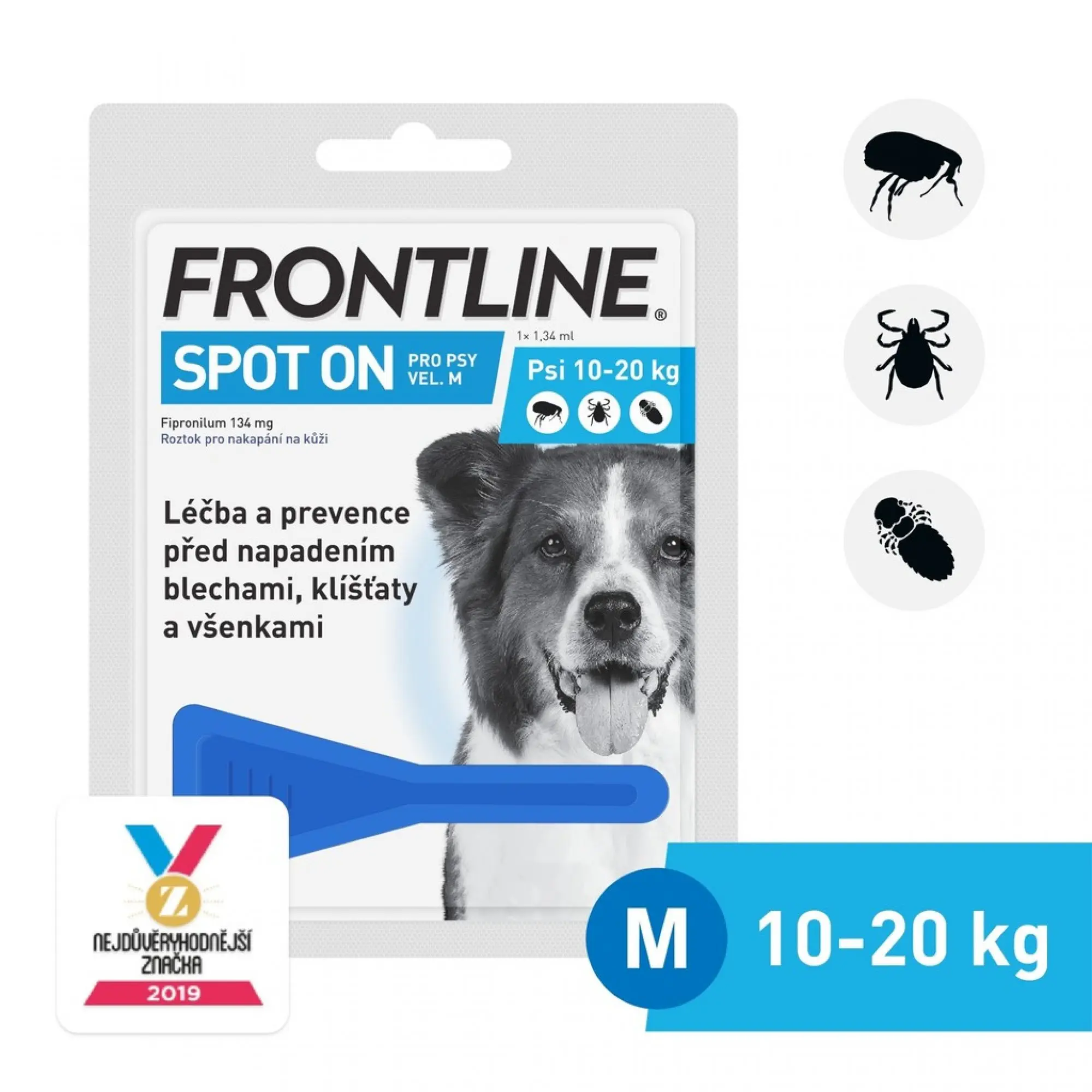 Frontline Spot-on pro psy M 10-20 kg 1,34 ml