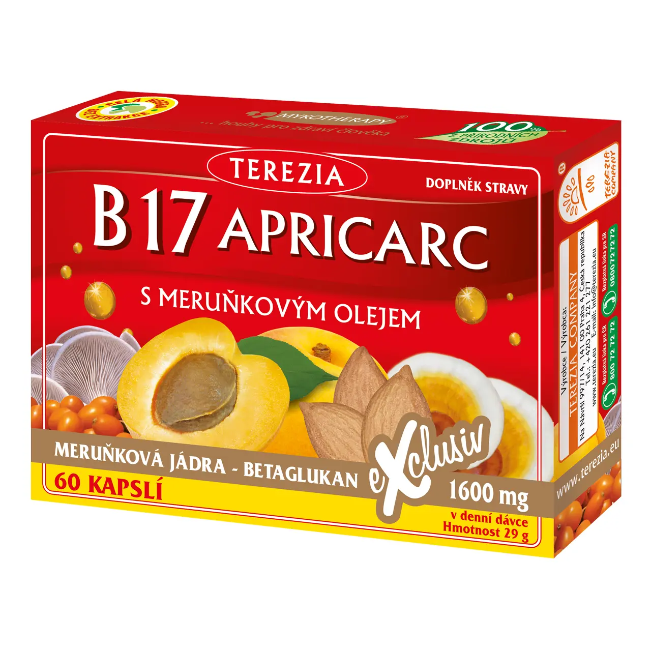 Terezia Company B17 Apricarc s meruňkovým olejem 60 kapslí