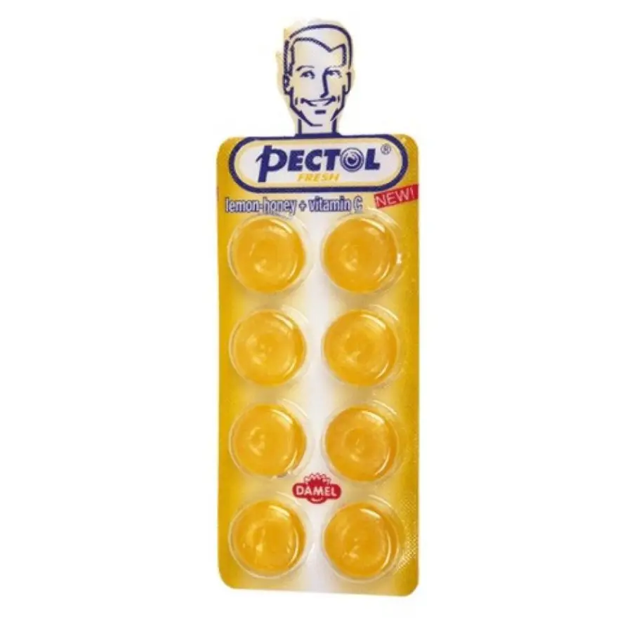 PECTOL Citronový drops s vitaminem C v blistru 8 ks | Alphega.cz