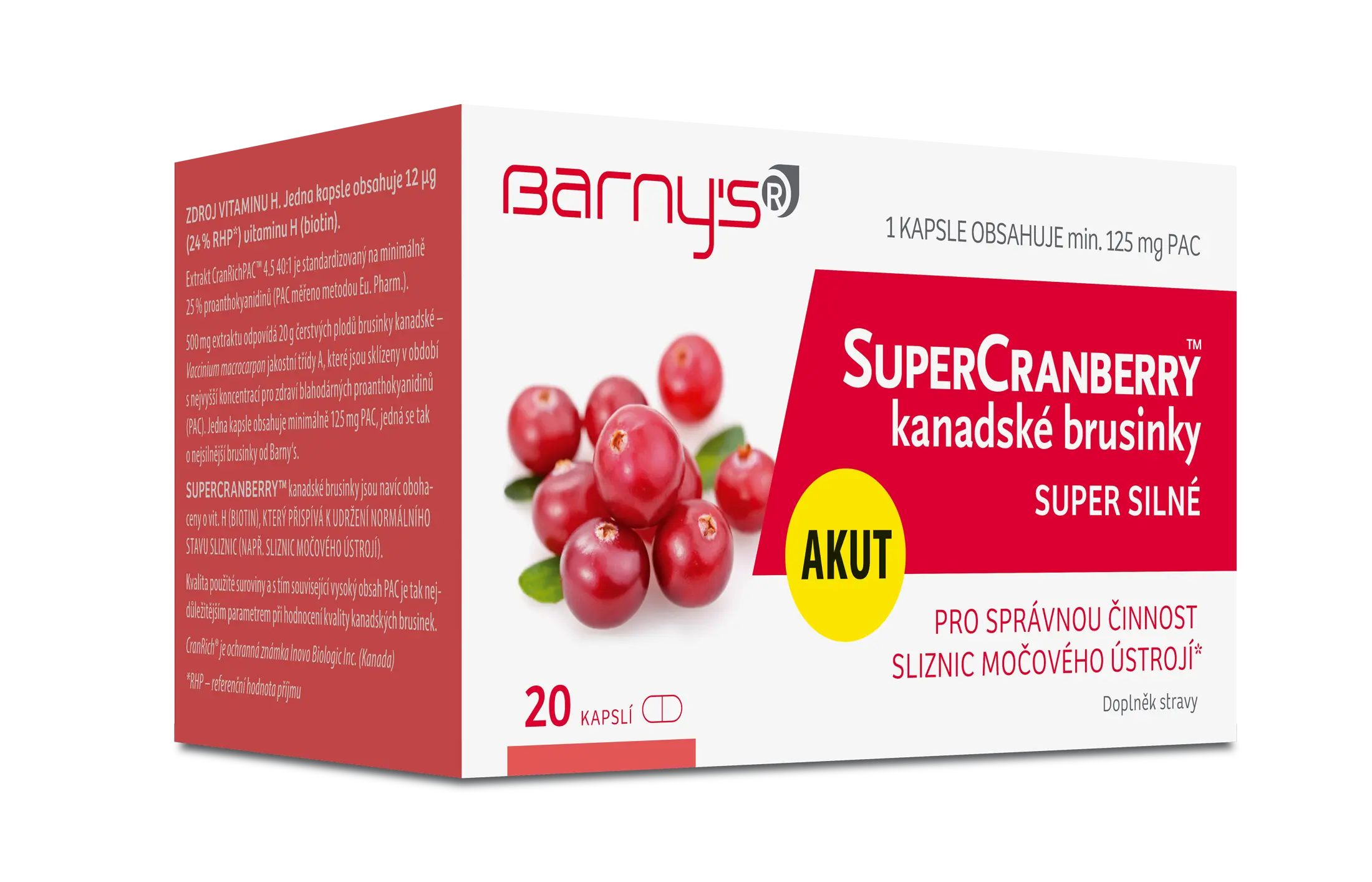 Barny`s SuperCranberry kanadské brusinky 20 kapslí