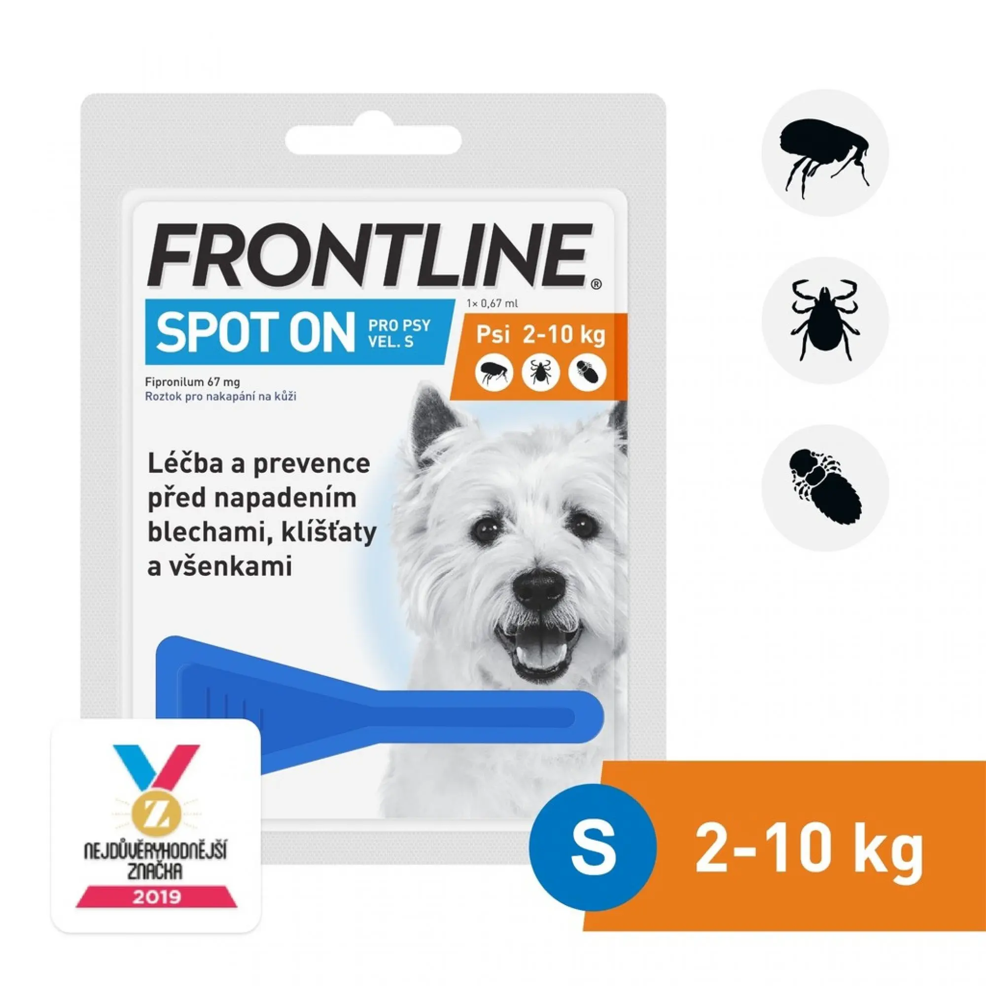 Frontline Spot-on pro psy S 2-10 kg 0,67 ml