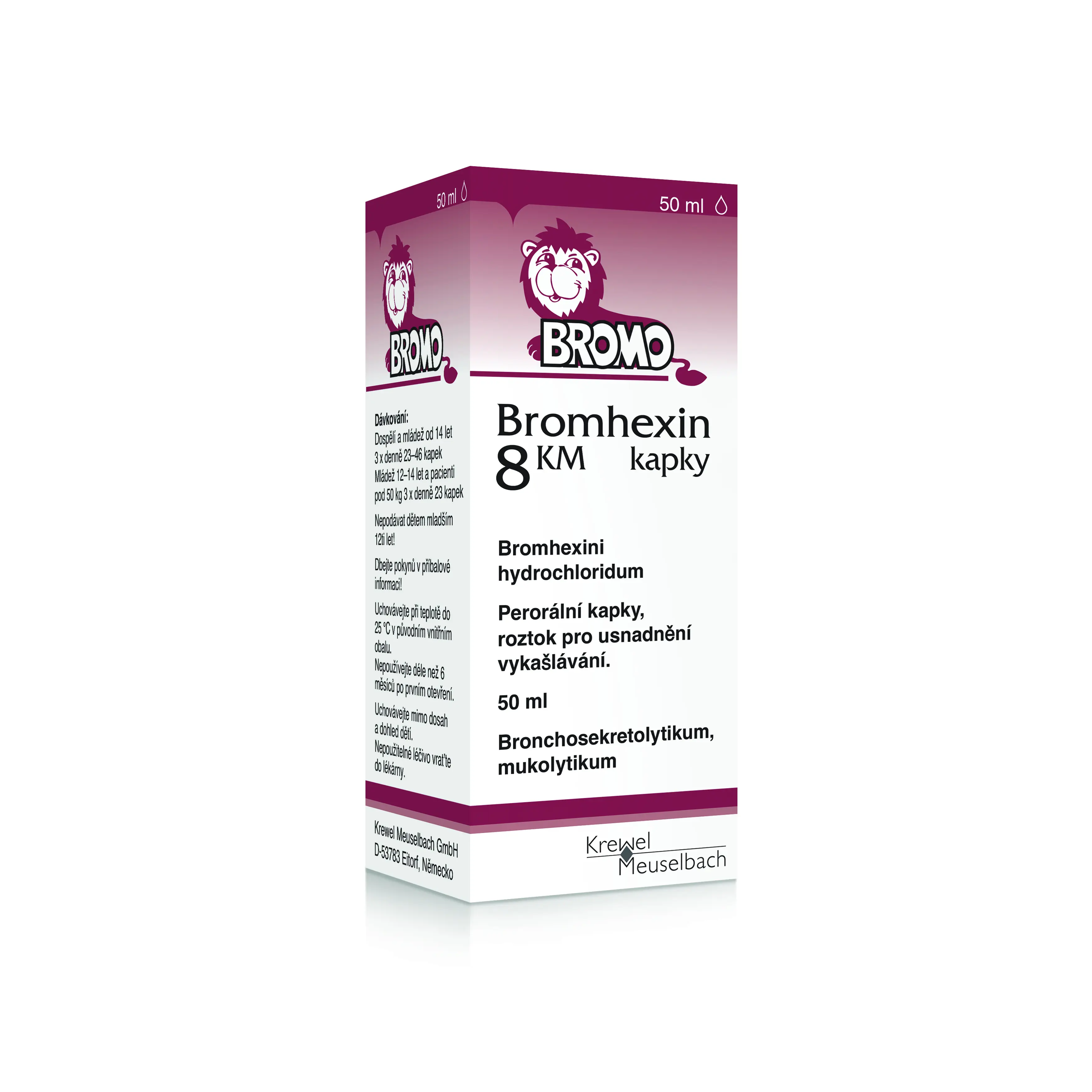 Bromhexin 8 KM kapky por.gtt.sol. 1 x 50 ml x 8 mg/ml
