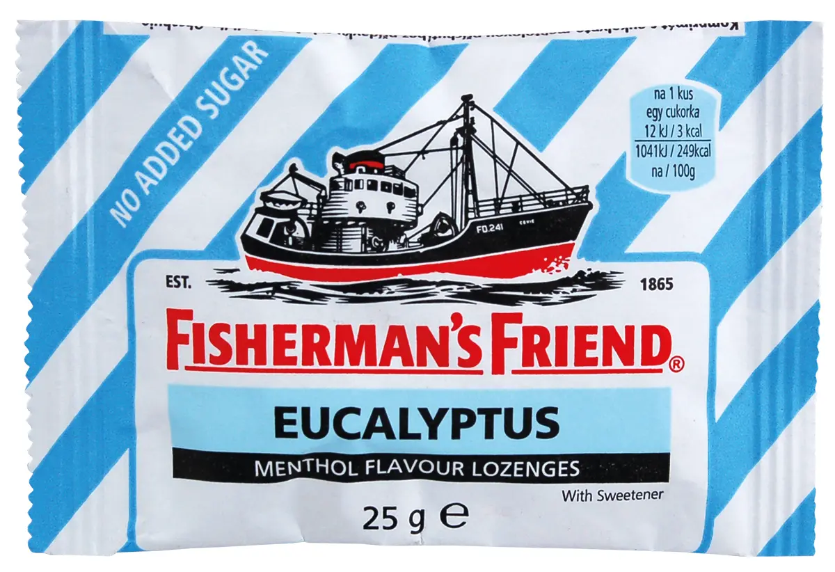 Fishermans Friend bonbóny dia eukalyptus modré 25 g