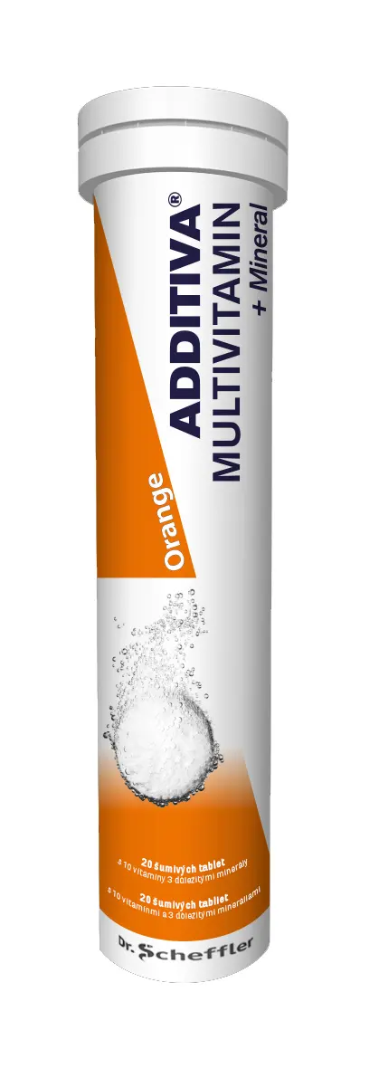 Additiva multiVitamín + minerál Pomeranč 20 šumivých tablet