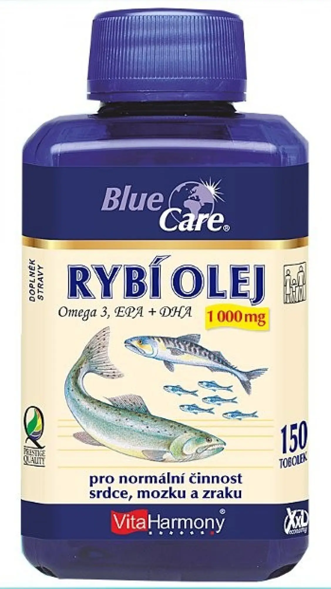 VitaHarmony Rybí olej Omega 3 1000 mg 150 tobolek