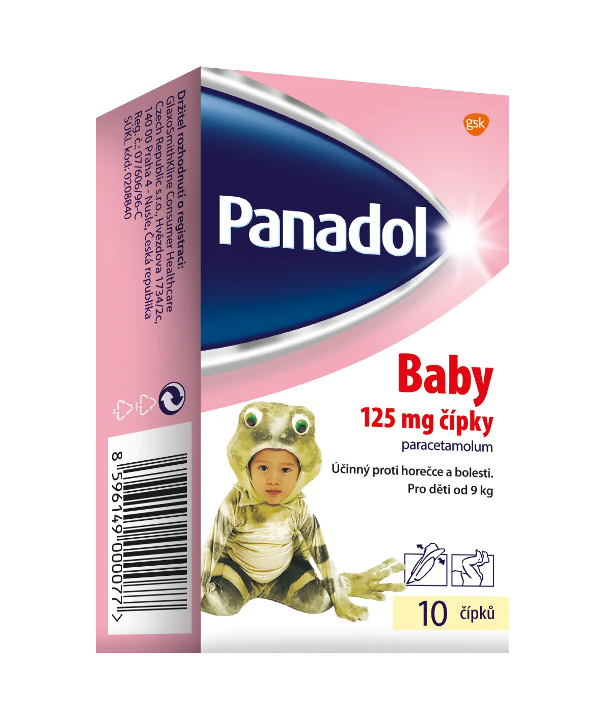 Panadol Baby Čípky rct.sup. 10 x 125 mg