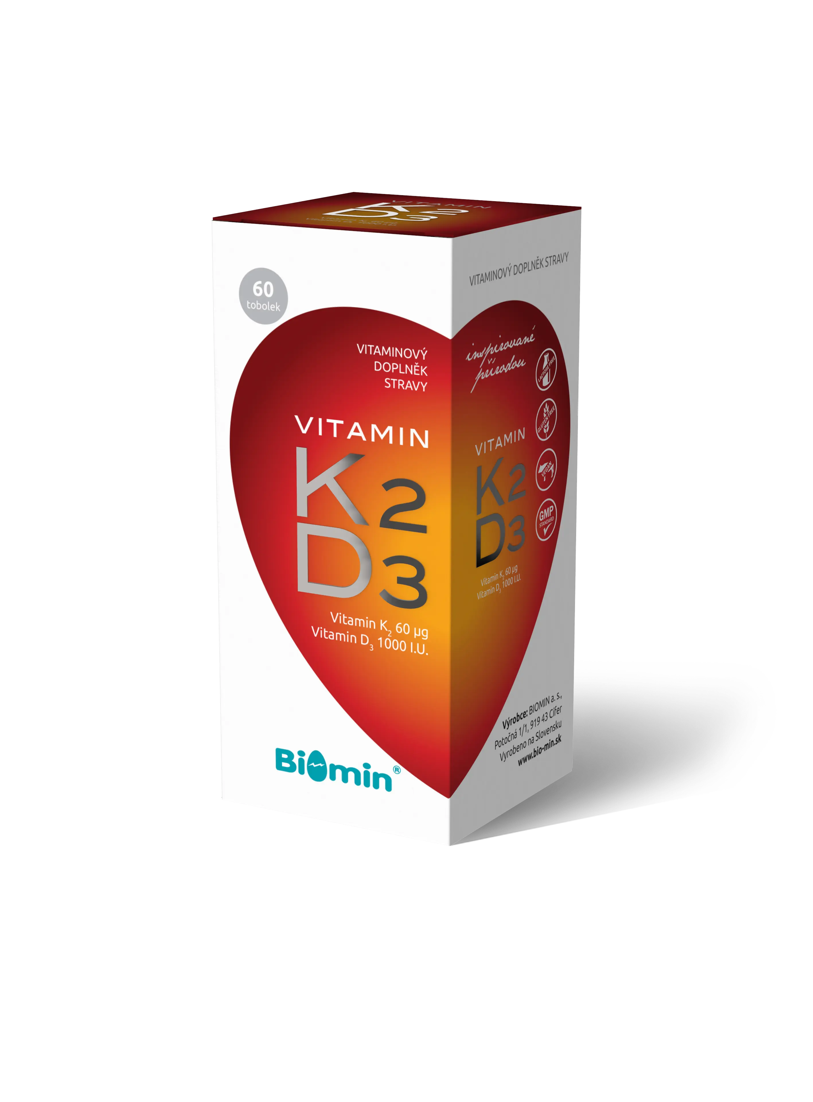 Biomin Vitamin K2 + Vitamin D3 60 kapslí