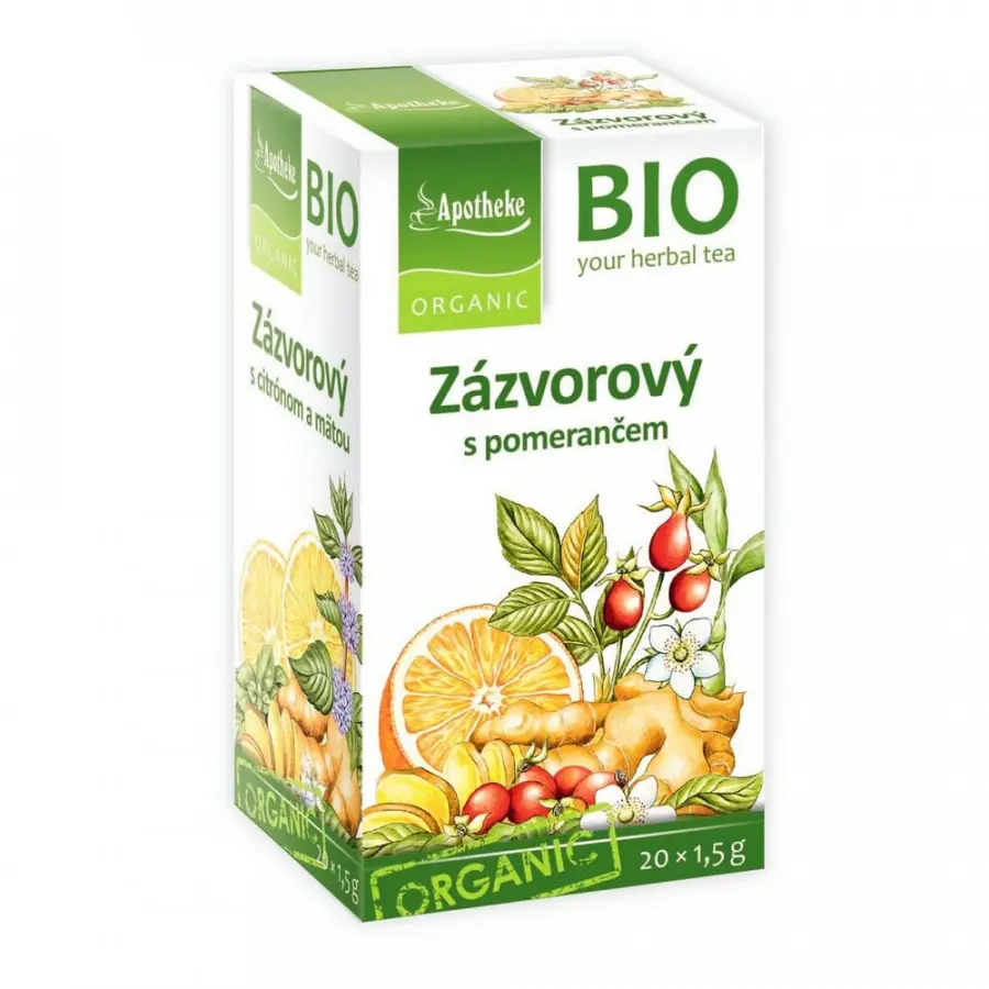 Mediate BIO Zázvorový čaj s pomerančem 20 x 1,5 g