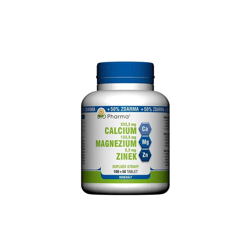Bio-Pharma Calcium + Magnesium + Zinek 150 tablet